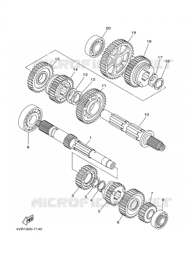 TRANSMISSION Yamaha MOTO 650 2001 DRAGSTAR  XVS650