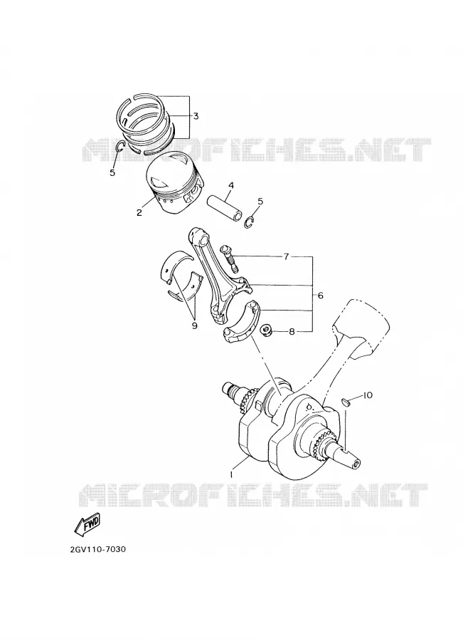 VILEBREQUIN / PISTON Yamaha MOTO 650 2002 DRAGSTAR  XVS650