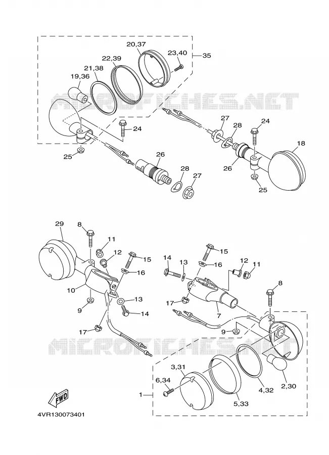 CLIGNOTANT Yamaha MOTO 650 2002 DRAGSTAR  XVS650