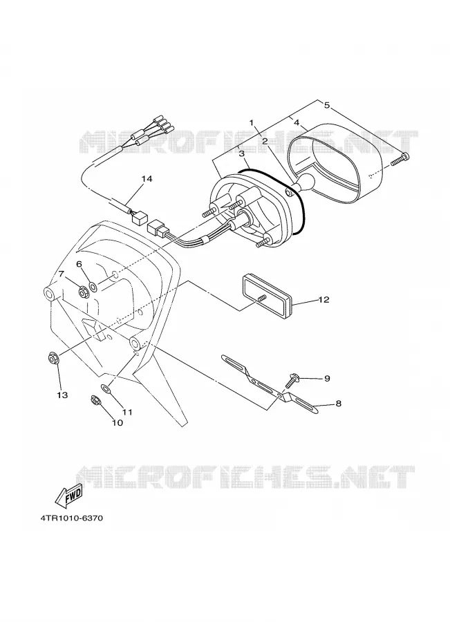 FEU ARRIERE Yamaha MOTO 650 2002 DRAGSTAR  XVS650
