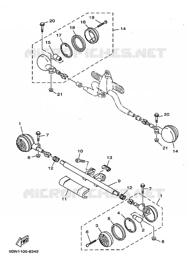 CLIGNOTANT Yamaha MOTO 650 1998 DRAGSTAR  XVS650A