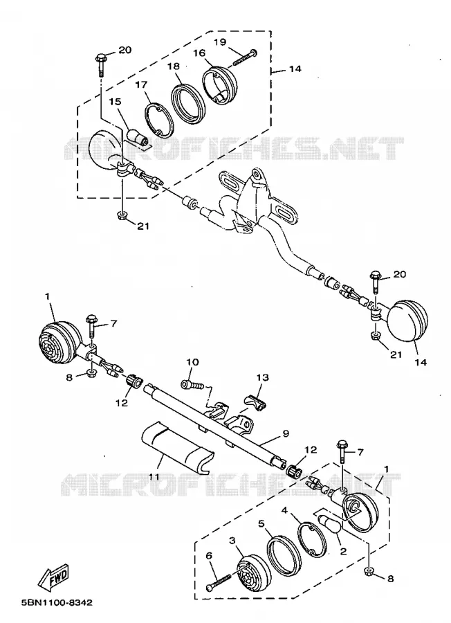 CLIGNOTANT Yamaha MOTO 650 1998 DRAGSTAR  XVS650A