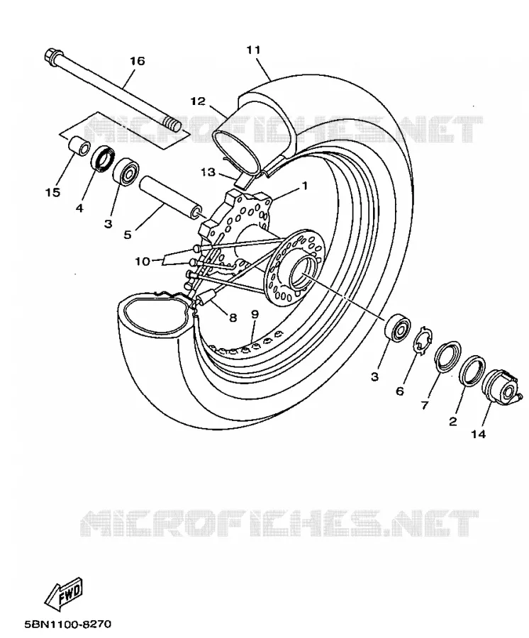 ROUE AVANT Yamaha MOTO 650 1998 DRAGSTAR  XVS650A