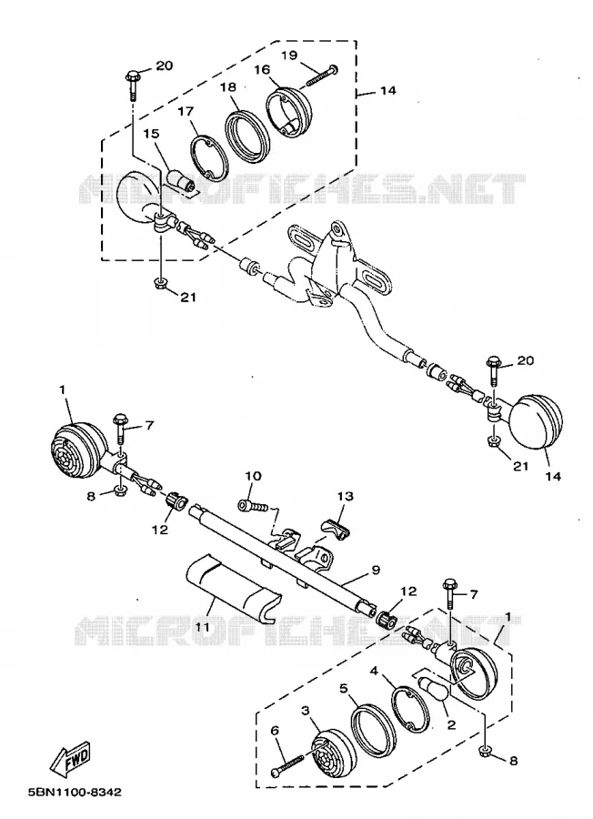 CLIGNOTANT Yamaha MOTO 650 1998 DRAGSTAR  XVS650A