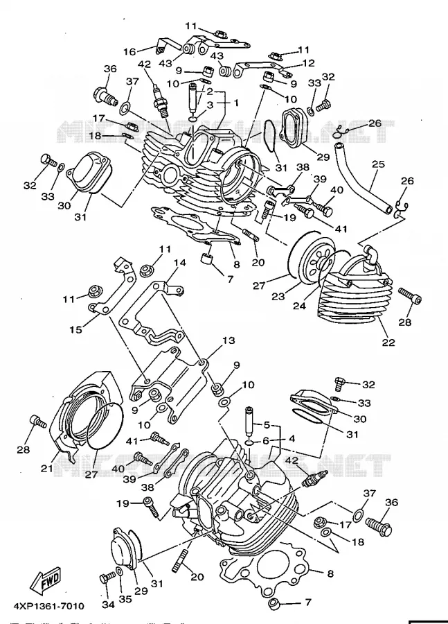 CULASSE Yamaha MOTO 650 1998 DRAGSTAR  XVS650A