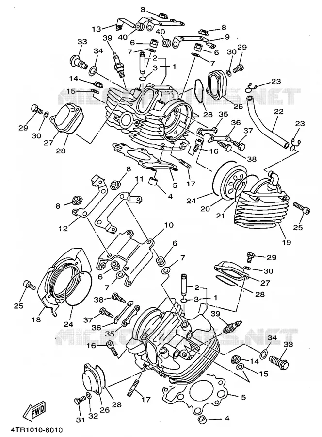 CULASSE Yamaha MOTO 650 1998 DRAGSTAR  XVS650A