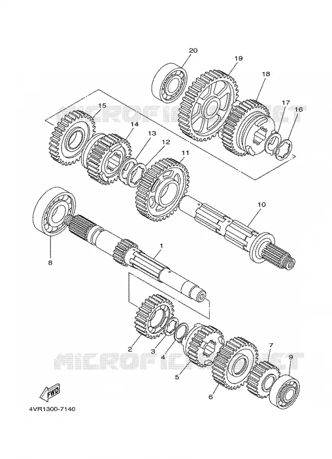 TRANSMISSION Yamaha MOTO 650 2000 DRAGSTAR  XVS650A
