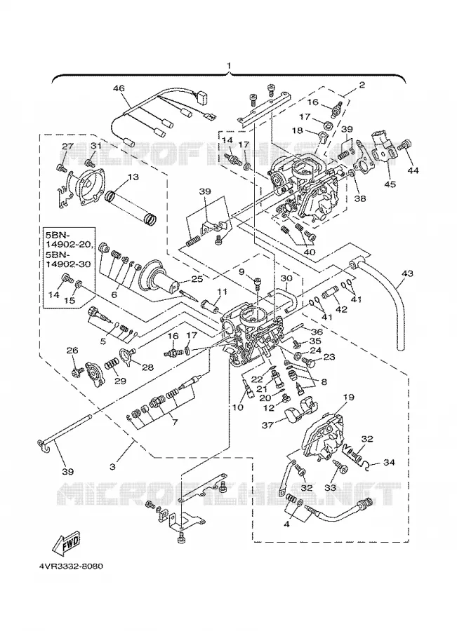 CARBURATEUR Yamaha MOTO 650 2000 DRAGSTAR  XVS650A