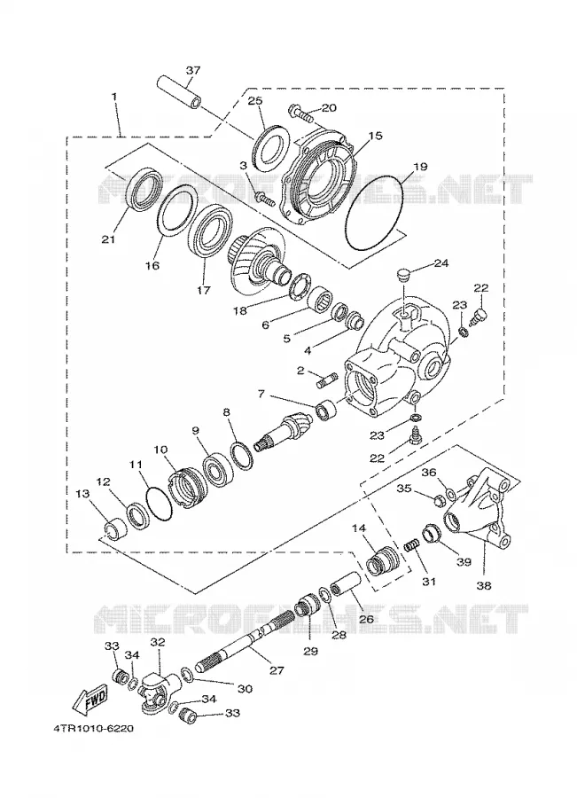 CARDAN / COUPLE CONIQUE Yamaha MOTO 650 2000 DRAGSTAR  XVS650A