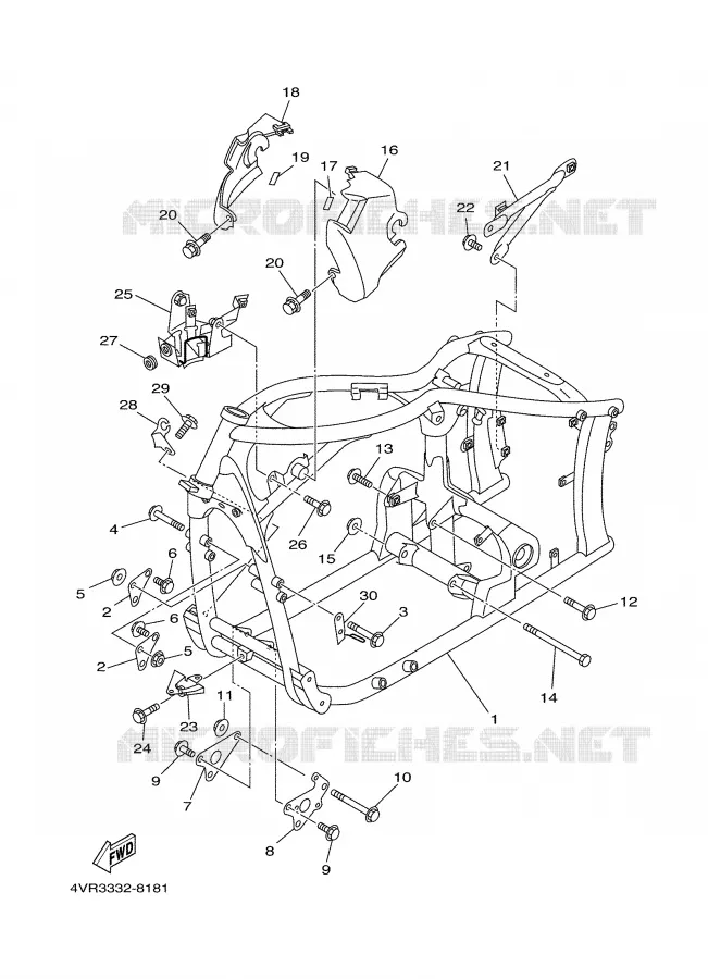 CADRE Yamaha MOTO 650 2000 DRAGSTAR  XVS650A