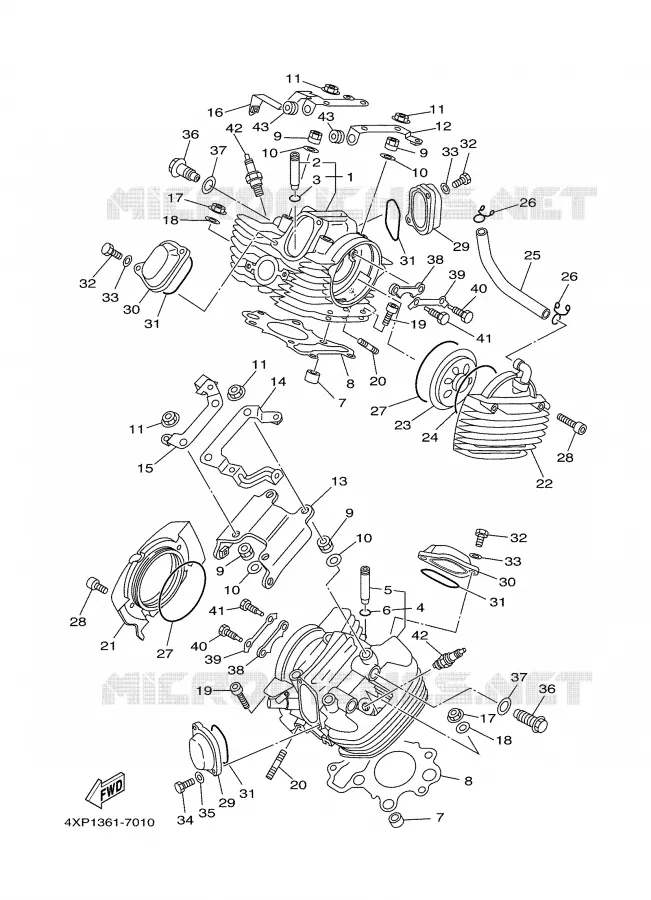 CULASSE Yamaha MOTO 650 2001 DRAGSTAR  XVS650A