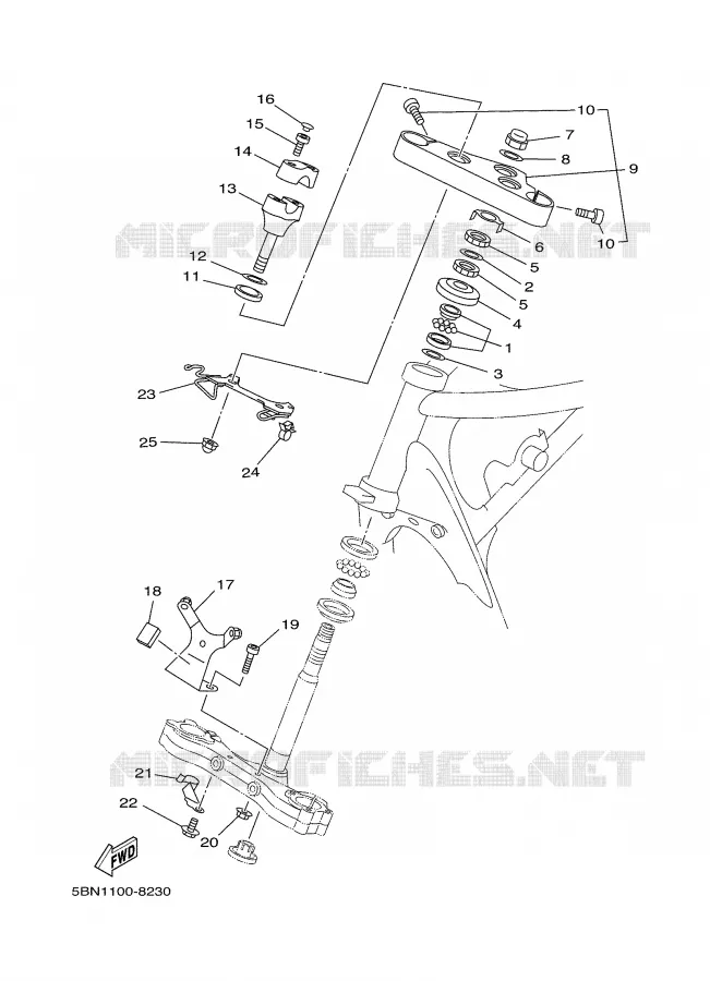 DIRECTION Yamaha MOTO 650 2002 DRAGSTAR  XVS650A