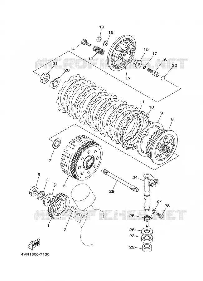 EMBRAYAGE DE DEMARREUR Yamaha MOTO 650 2004 DRAGSTAR  XVS650A