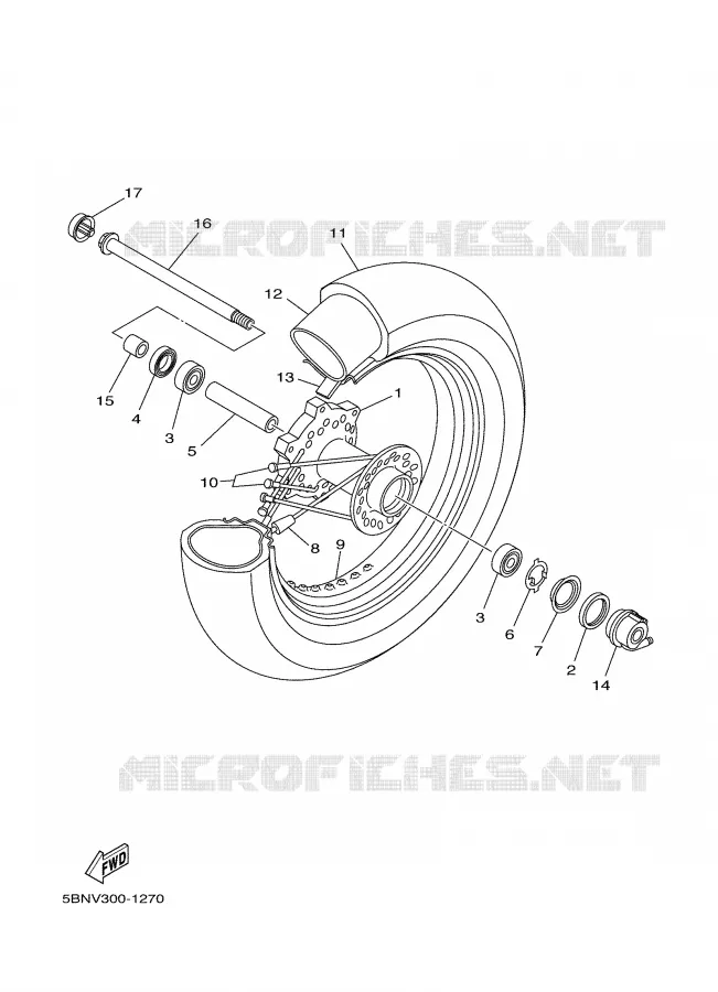ROUE AVANT Yamaha MOTO 650 2005 DRAGSTAR  XVS650A