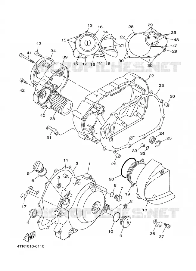 CARTER - MOTEUR 1 Yamaha MOTO 650 1999 DRAGSTAR  XVS650A