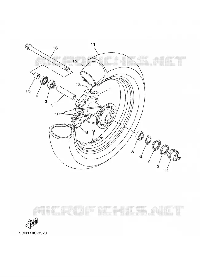 ROUE AVANT Yamaha MOTO 650 1999 DRAGSTAR  XVS650A