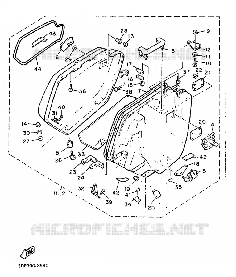 PIÈCES OPTIONNELLES - PARTIE CYCLE - AUSTRALIE Yamaha MOTO 1300 1988 ROYALE VENTURE  XVZ12TD