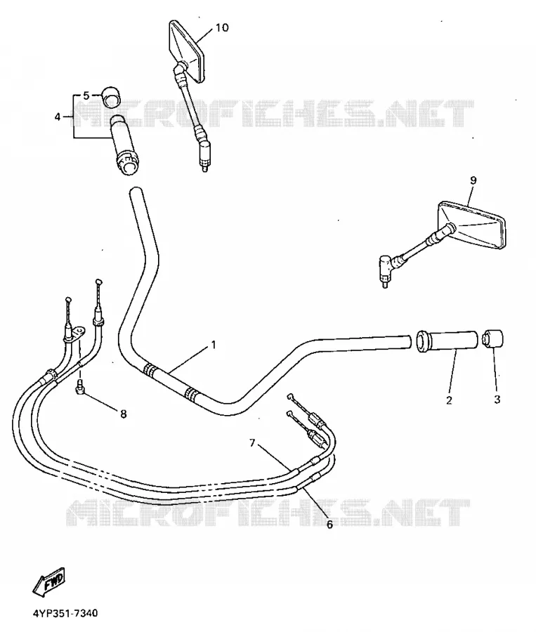 GUIDON ET CABLES Yamaha MOTO 1300 1997 ROYALSTAR  XVZ1300A