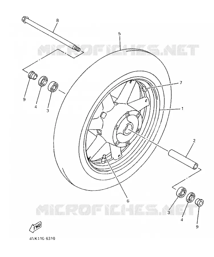 ROUE AVANT Yamaha MOTO 1300 1997 ROYALSTAR  XVZ1300A