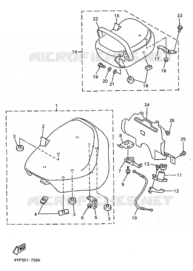 SELLE Yamaha MOTO 1300 1998 ROYALSTAR  XVZ1300A
