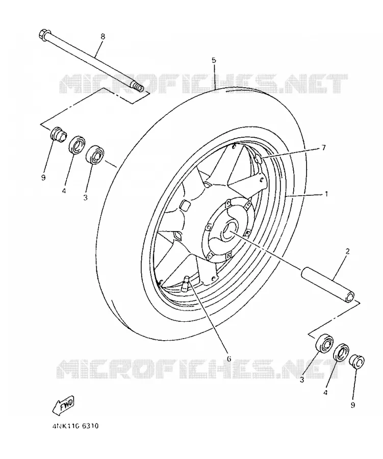 ROUE AVANT Yamaha MOTO 1300 1998 ROYALSTAR  XVZ1300A