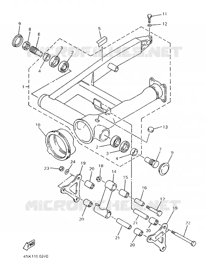 BRAS ARRIERE Yamaha MOTO 1300 1996 ROYALSTAR  XVZ13AHC