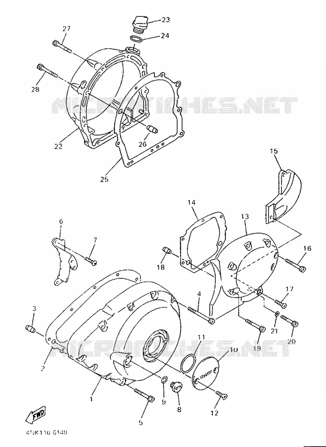 CARTER - MOTEUR 1 Yamaha MOTO 1300 1996 ROYALSTAR  XVZ13ATH