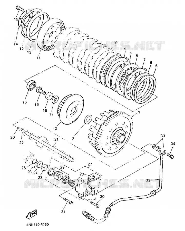 EMBRAYAGE DE DEMARREUR Yamaha MOTO 1300 1996 ROYALSTAR  XVZ13ATH