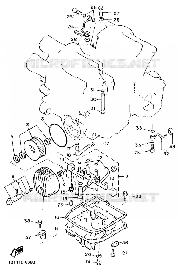 FILTRE A HUILE Yamaha MOTO 1300 1989 ROYALE VENTURE  XVZ13TD