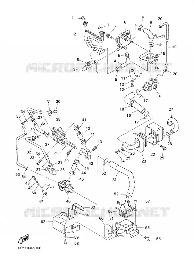 SYSTÈME D'ADMISSION D'AIR AIS Yamaha MOTO 1300 1999 ROYALSTAR  XVZ13TF