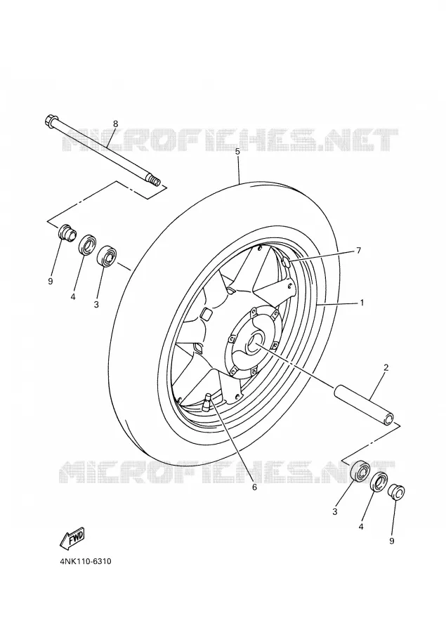 ROUE AVANT Yamaha MOTO 1300 1999 ROYALSTAR  XVZ13TF
