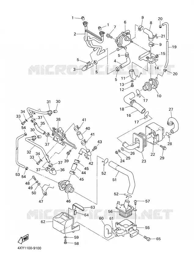 SYSTÈME D'ADMISSION D'AIR AIS Yamaha MOTO 1300 1999 ROYALSTAR  XVZ13TFL
