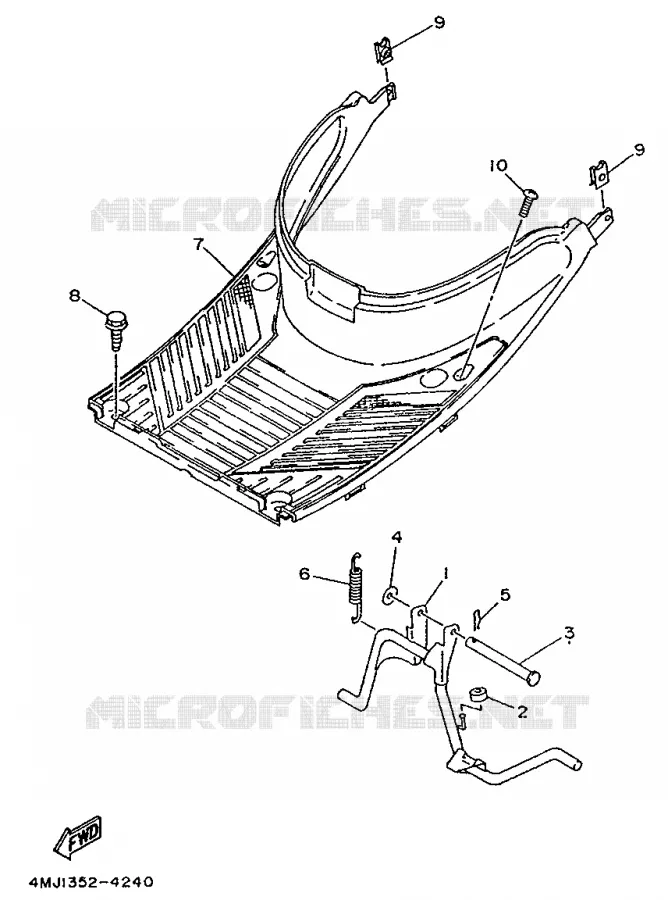 SUPPORT / REPOSE PIEDS Yamaha SCOOTER 50 1994 YA  YA50R