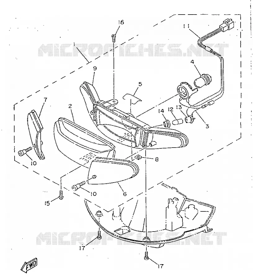 PHARE  Yamaha SCOOTER 50 1995 YA  YA50R