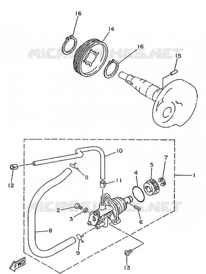 POMPE A HUILE Yamaha SCOOTER 50 1996 YA  YA50R