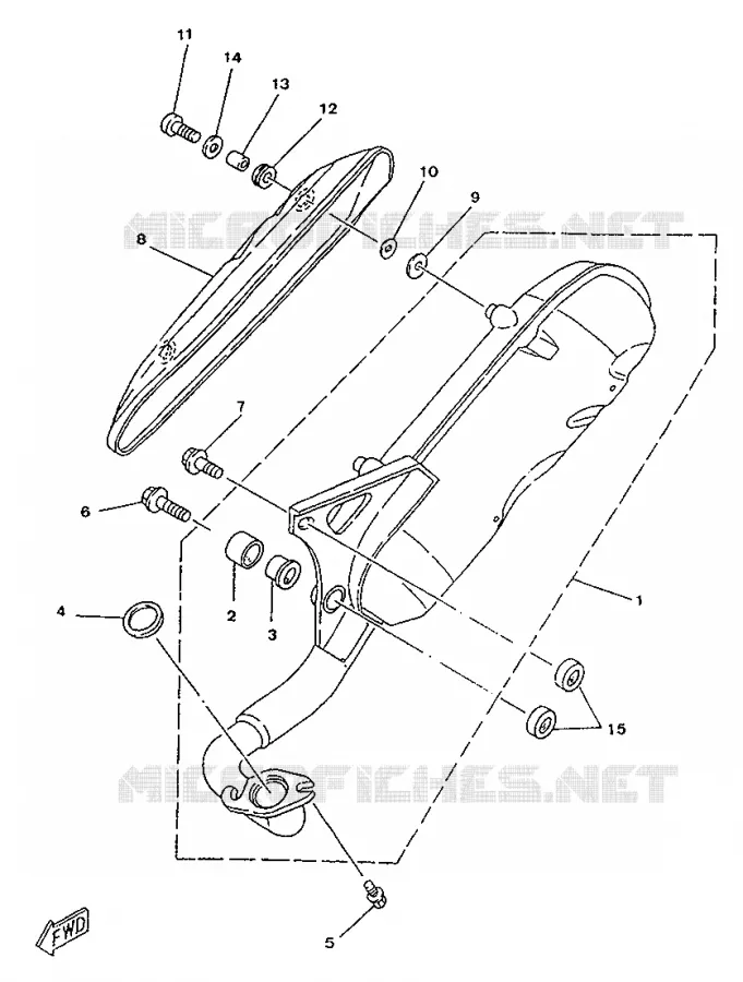 ECHAPPEMENT Yamaha SCOOTER 50 1996 YA  YA50R