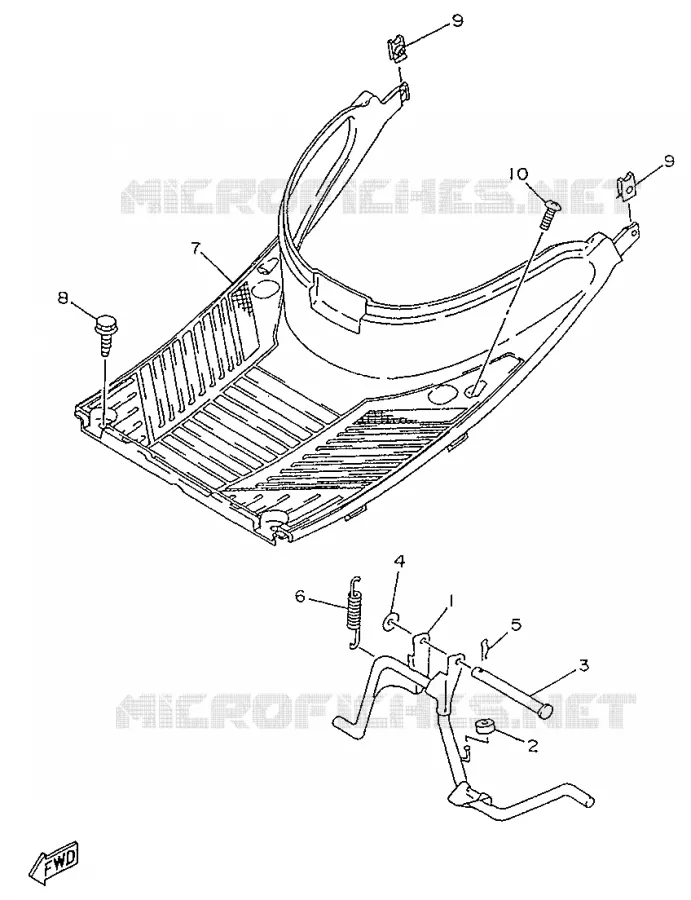 SUPPORT / REPOSE PIEDS Yamaha SCOOTER 50 1996 YA  YA50R