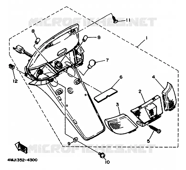 FEU ARRIERE Yamaha SCOOTER 50 1994 YA  YA50R FORTE