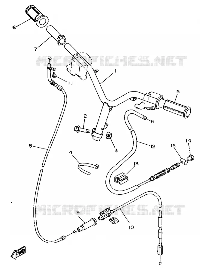 GUIDON ET CABLES Yamaha SCOOTER 50 1996 YA  YA50S