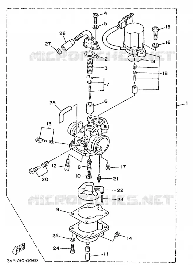 CARBURATEUR Yamaha SCOOTER 50 1992 EVOLIS  YE50