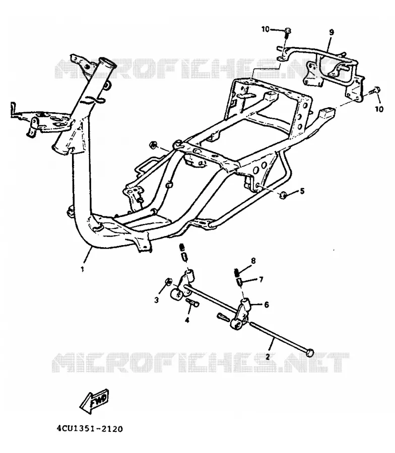 CADRE Yamaha SCOOTER 50 1993 EVOLIS  YE50