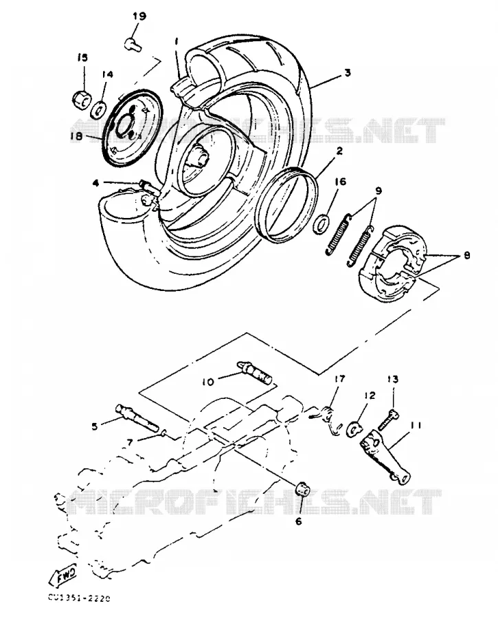 ROUE ARRIERE Yamaha SCOOTER 50 1993 EVOLIS  YE50