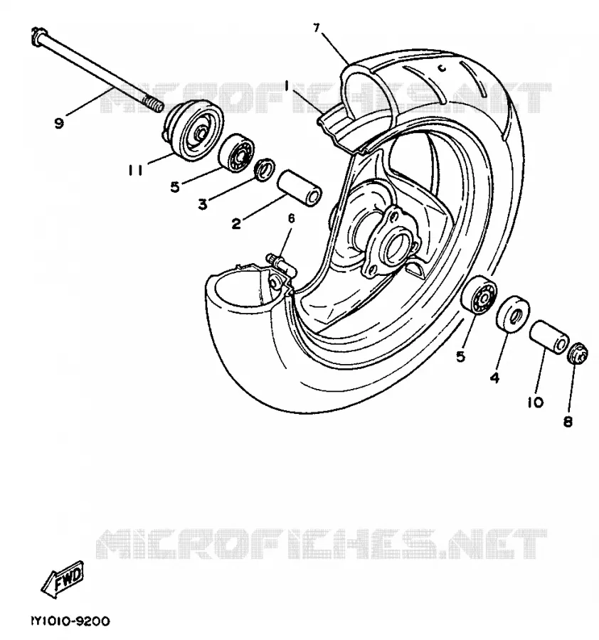 ROUE AVANT Yamaha SCOOTER 50 1993 EVOLIS  YE50