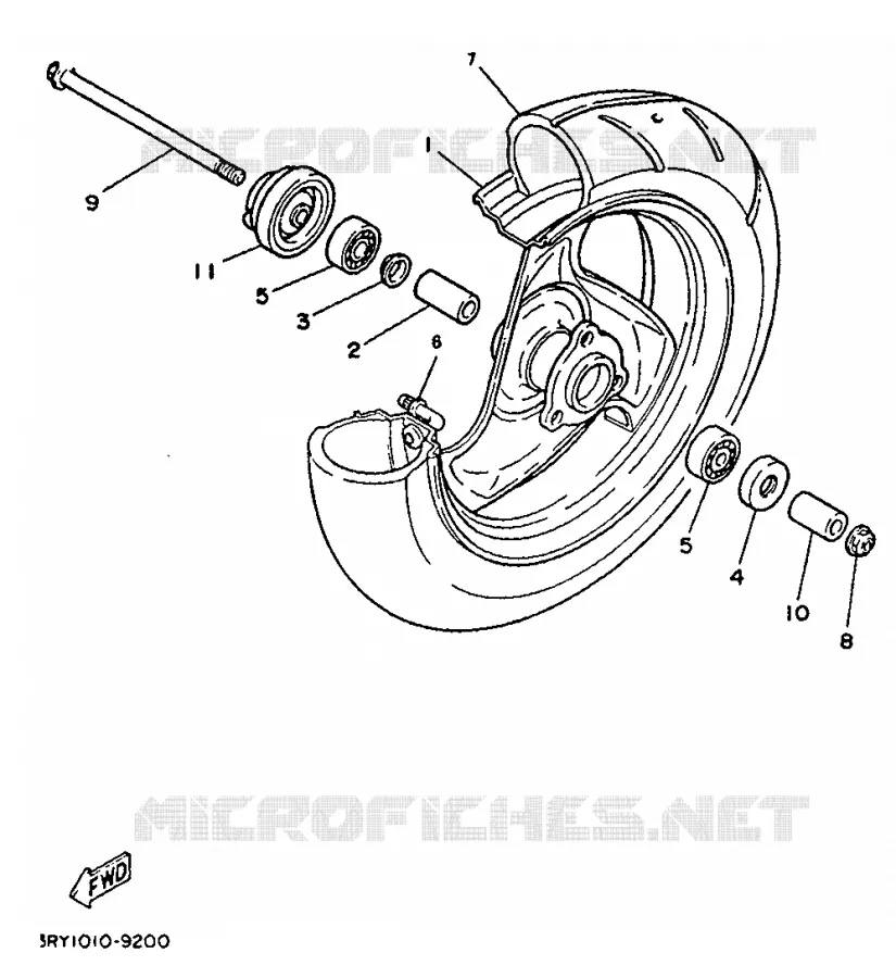 ROUE AVANT Yamaha SCOOTER 50 1994 EVOLIS  YE50