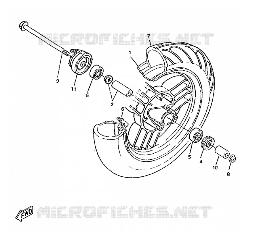 ROUE AVANT Yamaha SCOOTER 80 1995 ZEST  YE80