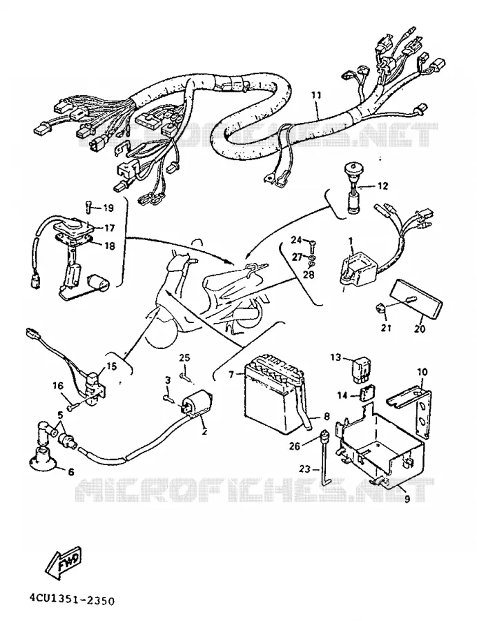 ELECTRIQUE 2 Yamaha SCOOTER 80 1995 ZEST  YE80