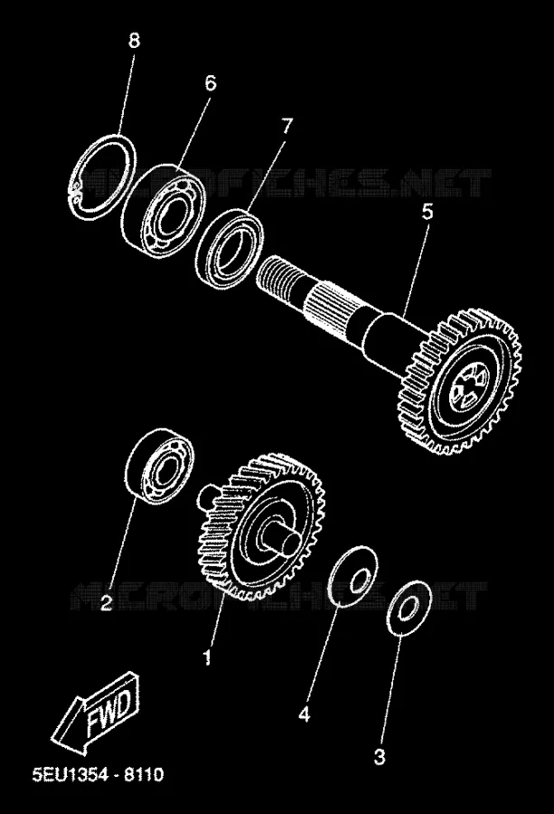 TRANSMISSION Yamaha SCOOTER 50 2000 FLIPPER  YH50