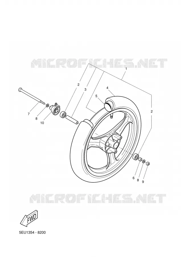 ROUE AVANT Yamaha SCOOTER 50 2001 FLIPPER  YH50