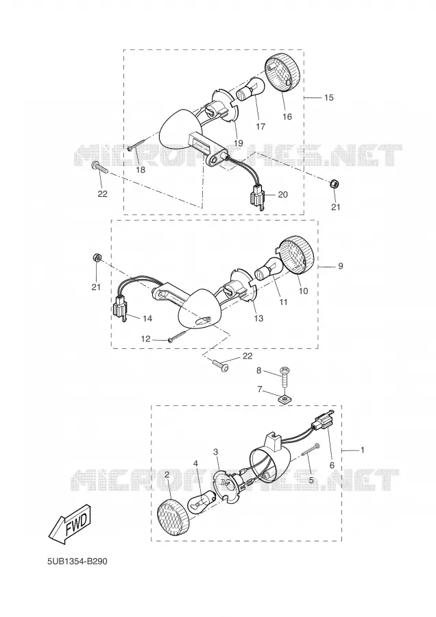 CLIGNOTANT Yamaha SCOOTER 50 2001 FLIPPER  YH50