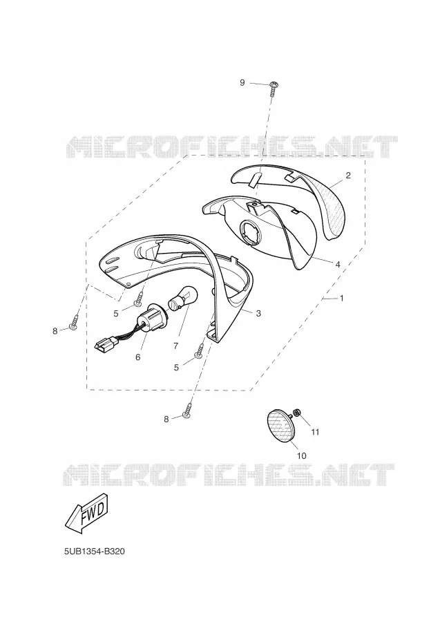 FEU ARRIERE Yamaha SCOOTER 50 2001 FLIPPER  YH50